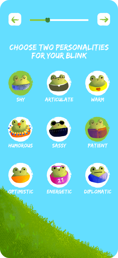 blink personality selection